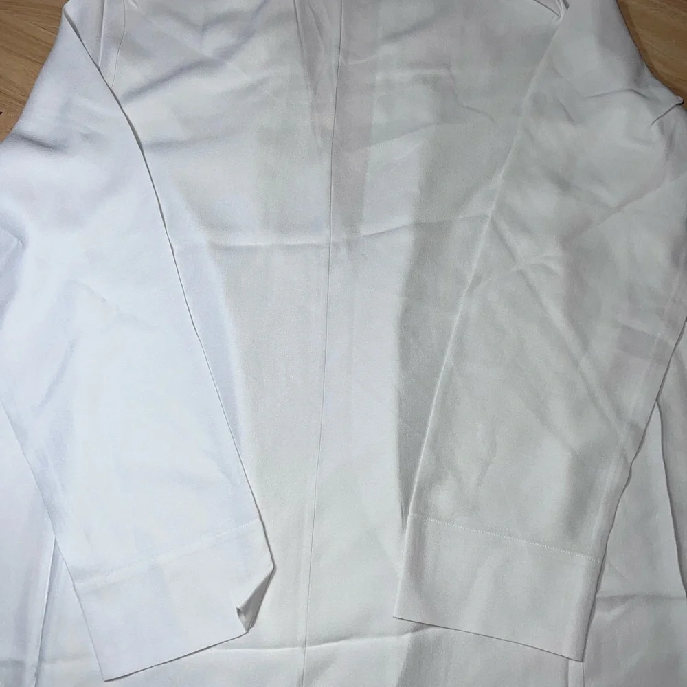 Eileen Fisher Bone Silk Georgette Crepe Trench Coat BNWTS $398.00 NEW BNWTS - Picture 8 of 15